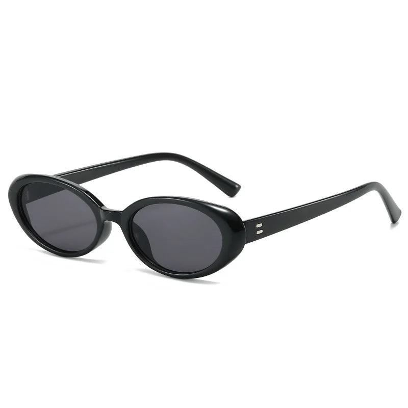 Retro Oval Sunglasses with UV400 Protection