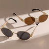 Classic Oval Metal Sunglasses with UV400 Protection