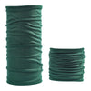 A roll of dark teal seamless fabric headbands and balaclavas.