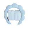 Light blue microfiber skincare headband and wristband set