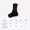 Black compression ankle support brace shown with measurement lines L1 through L4