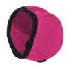 Pink pet noise reduction ear muffs for dogs shown in a close-up view