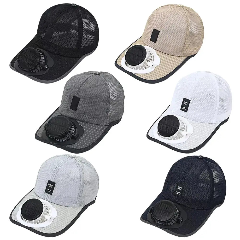 Solar & USB Powered Cooling Fan Hat