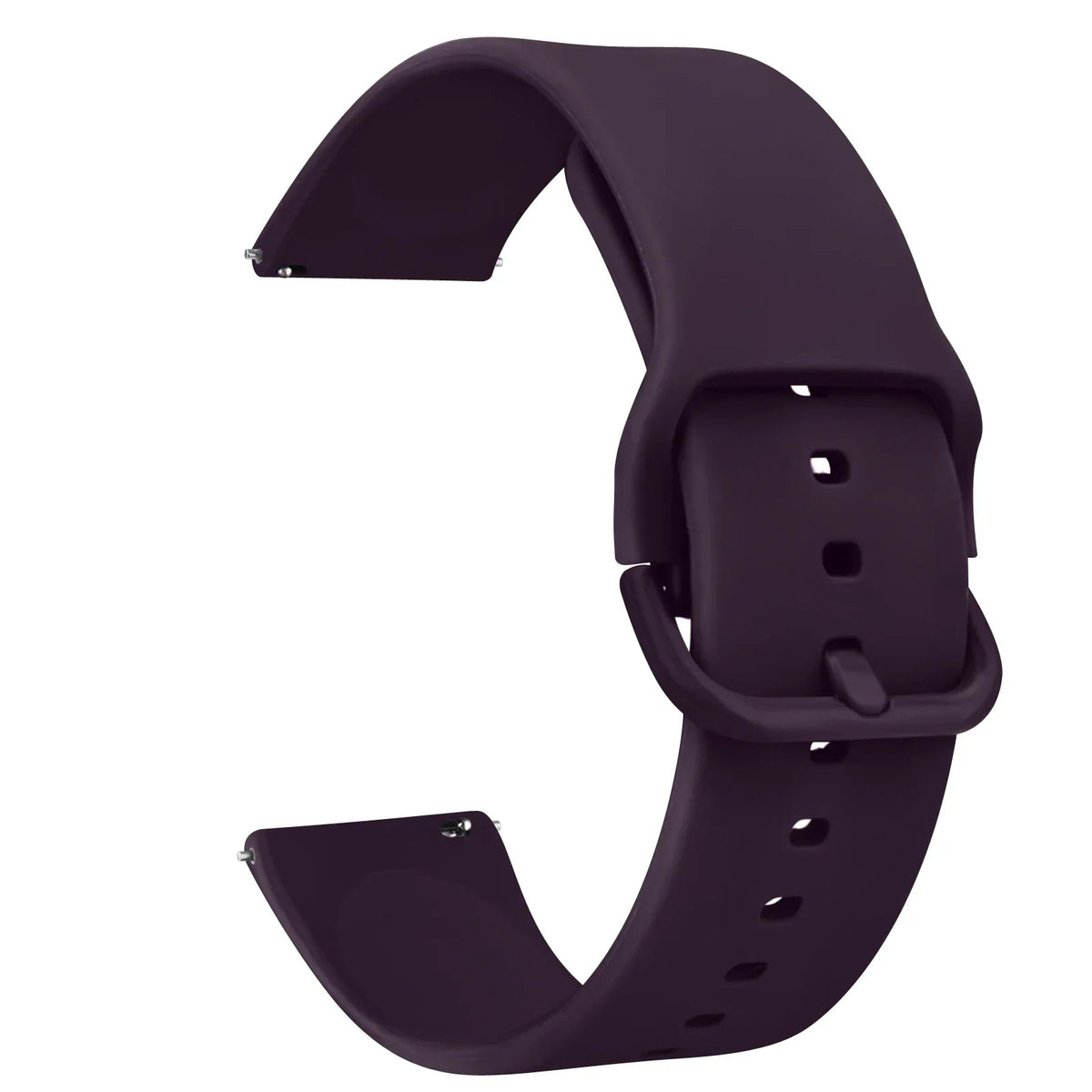 A dark purple silicone watch strap for Huawei and Honor watches shown from the side.