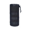 Black tactical MOLLE water bottle pouch with adjustable strap