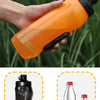 An orange magnetic quick-release water bottle is held in a hand, shown next to comparison bottles.