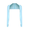 Light blue ice silk sun protection arm sleeves displayed flat