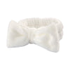 White microfiber spa headband and wristband set