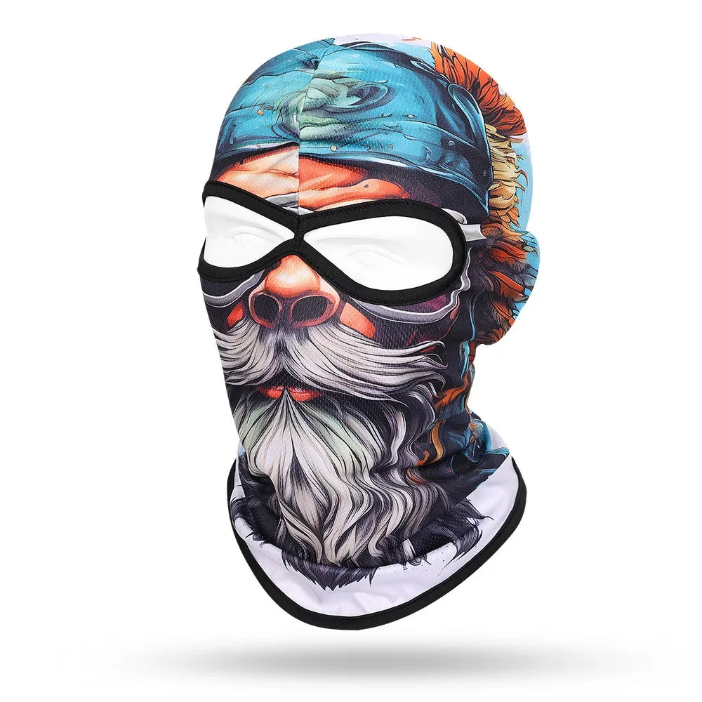 Skull Print Full Face Balaclava for Motorcycle & Outdoor Sports