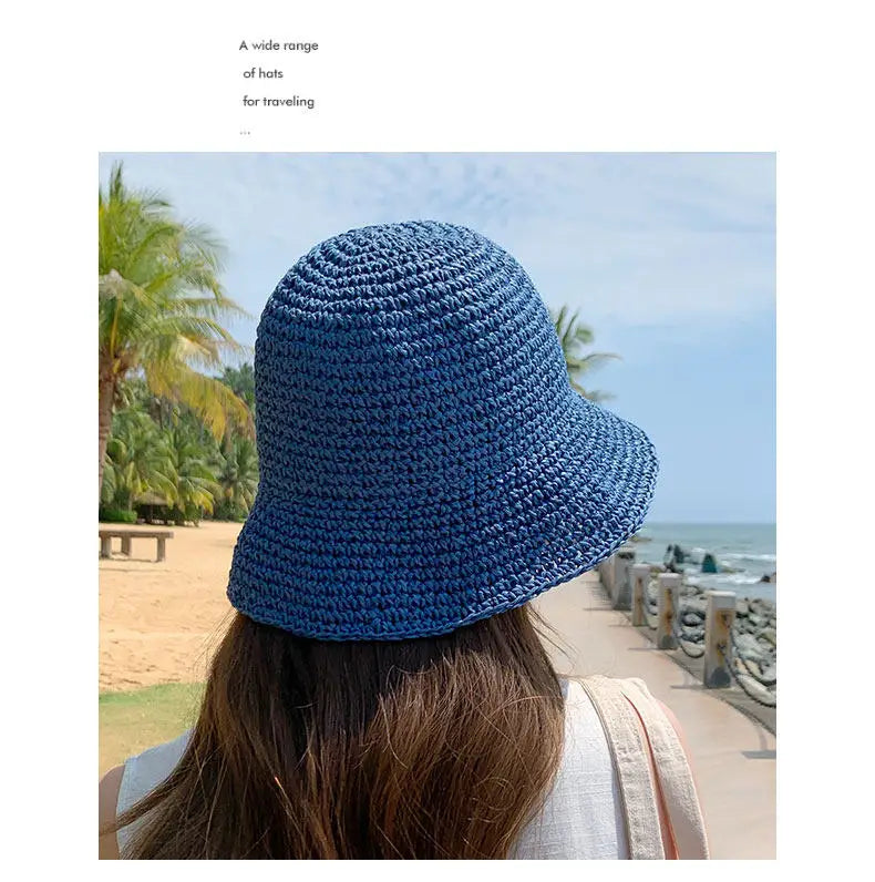 Handwoven Straw Sun Hat with Wide Brim