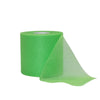 A roll of bright green protective foam athletic tape wrap shown in a triangular shape.