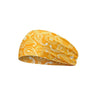 Yellow paisley patterned sports headband