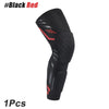 Black and red padded knee and calf compression sleeve