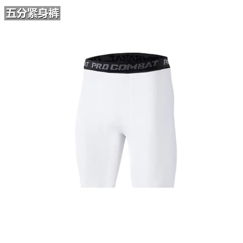 White compression leggings with black waistband for athletic training