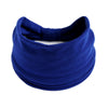 Foulard en coton bohème bleu royal pour la coiffure et le style.