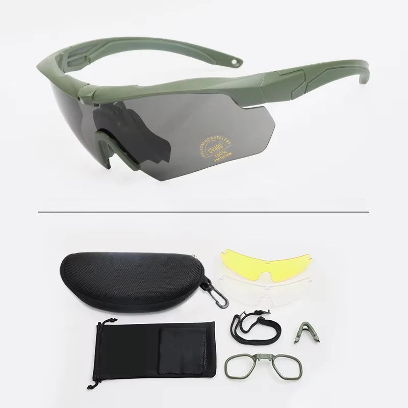 Tactical Sports Glasses with Swappable Lenses