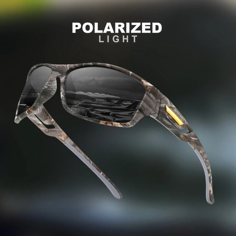 Polarized Sports Sunglasses with Camouflage Frame