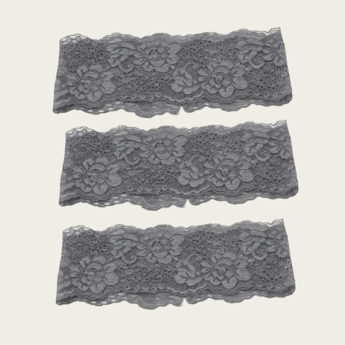 Diademas de encaje gris para fitness y yoga