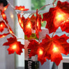 Maple Leaf LED String Lights – Battery Operated Waterproof Decor