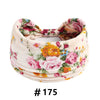 Bandeau en coton stretch floral bohème rose avec roses roses et jaunes