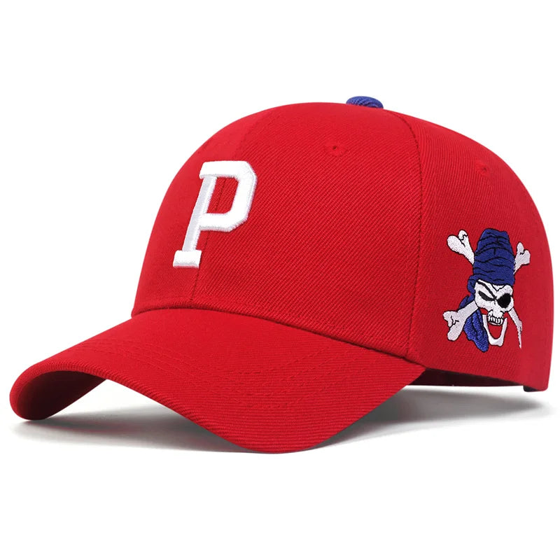 Embroidered Letter Baseball Cap - Unisex Cotton Adjustable Snapback