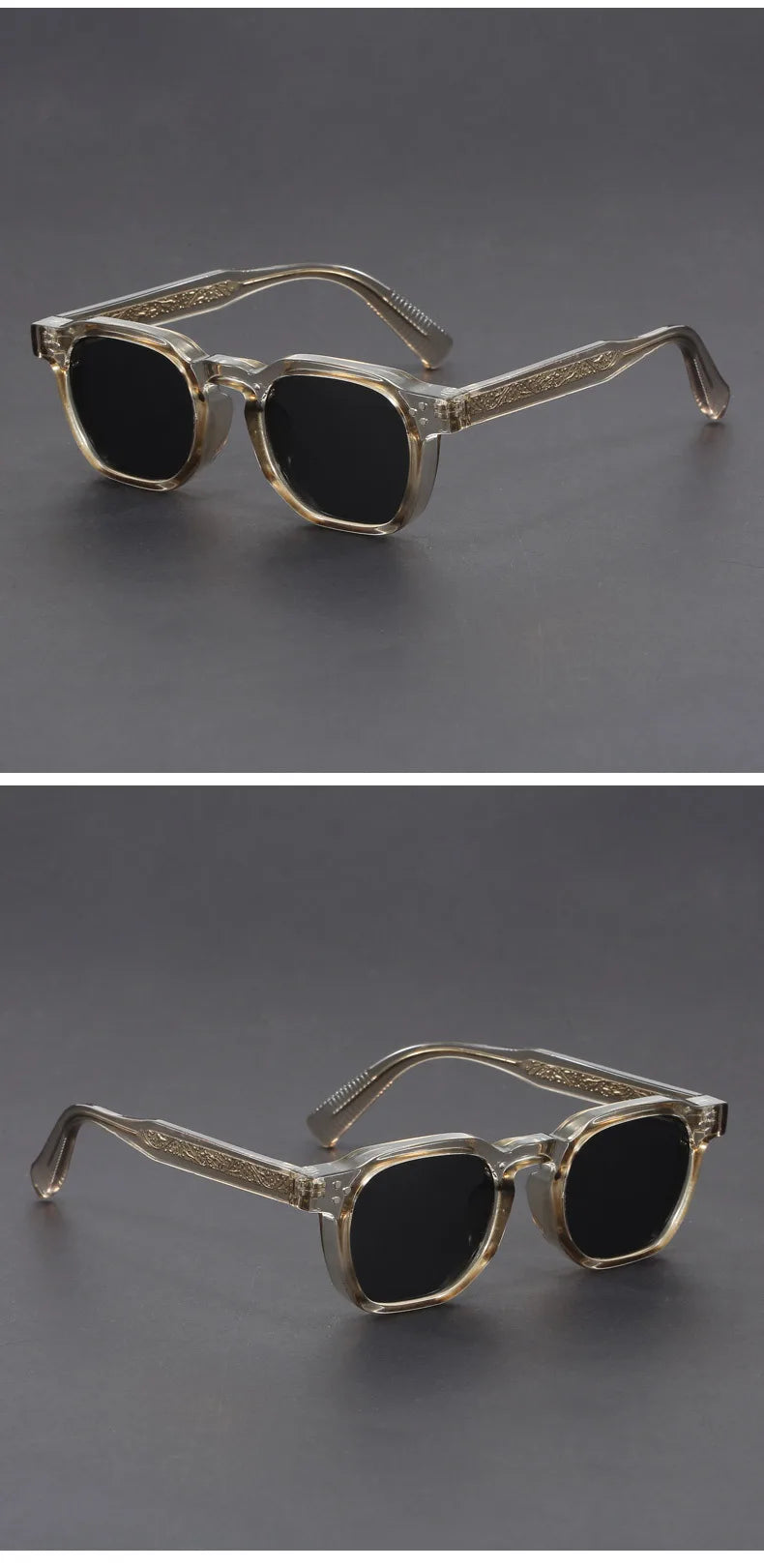 Retro Tortoiseshell Acetate Square Sunglasses