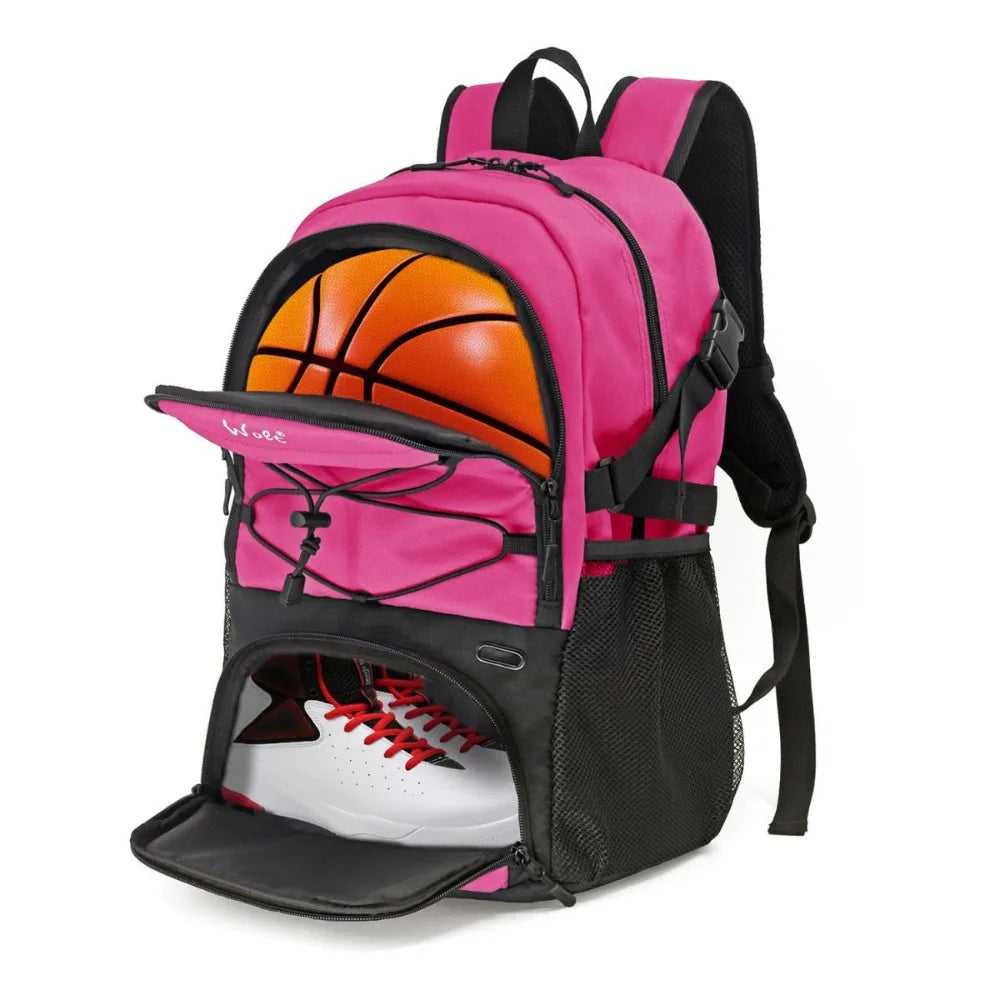 Multi-Sport Backpack with Separate Shoe & Ball Compartments