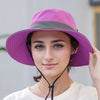 Women's Dual-Tone Sun Hat with Ponytail Hole