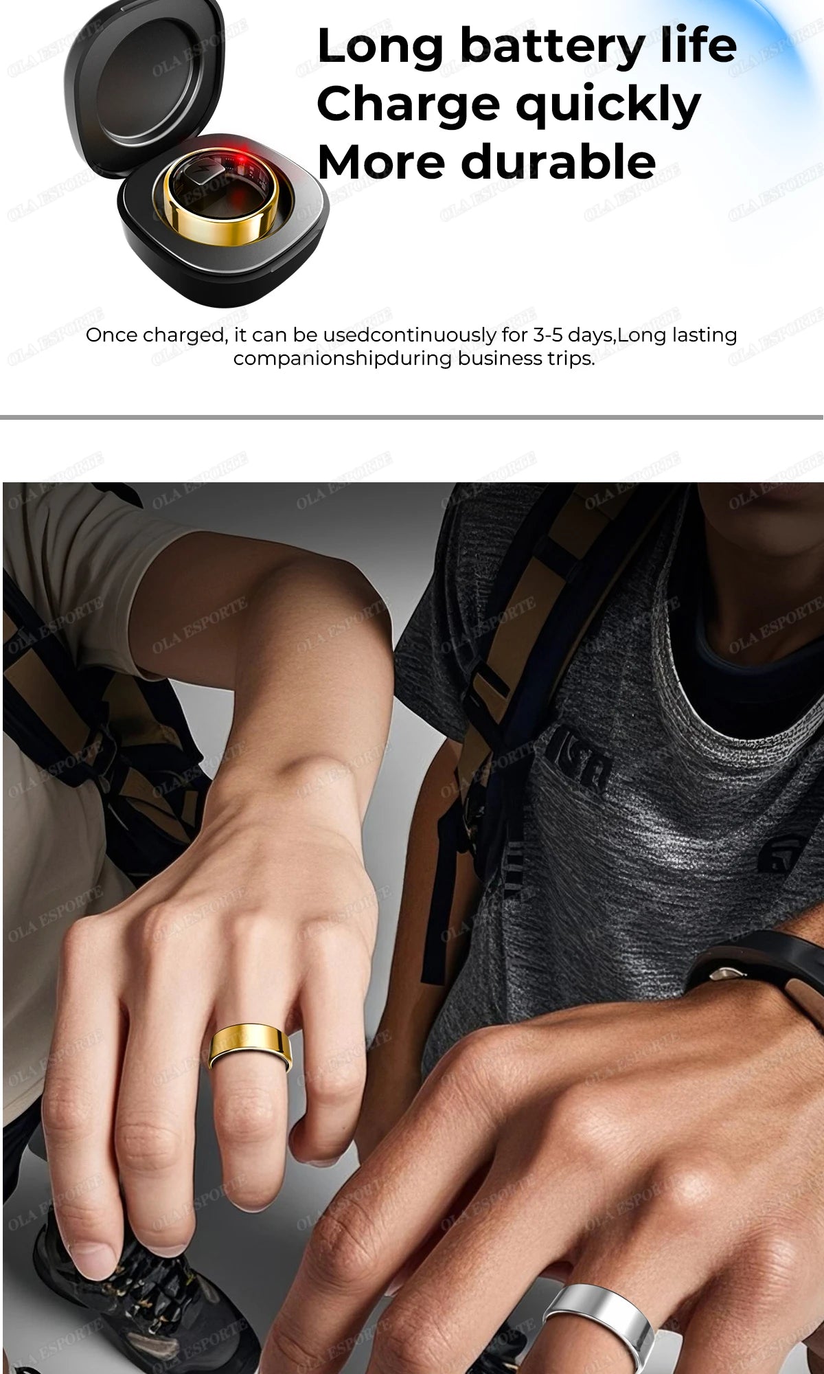 Smart Ring with Heart Rate, SpO2 & Sleep Tracking