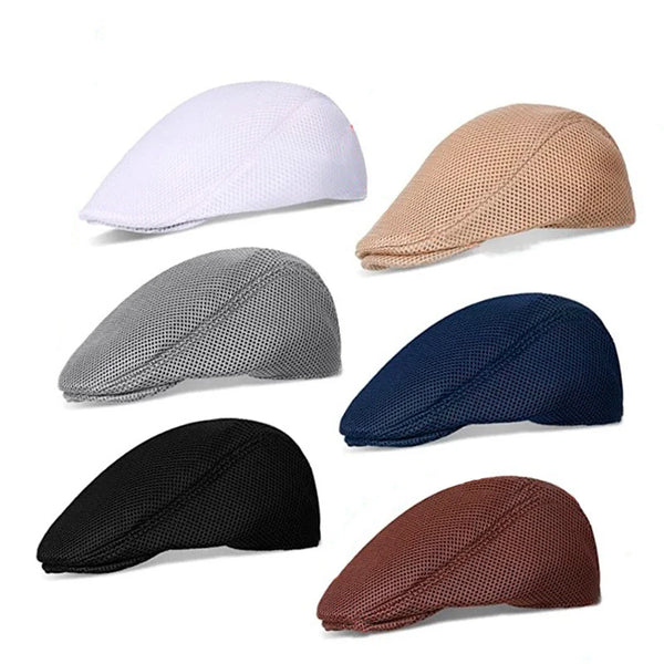 Classic Mesh Beret Hat for Men and Women