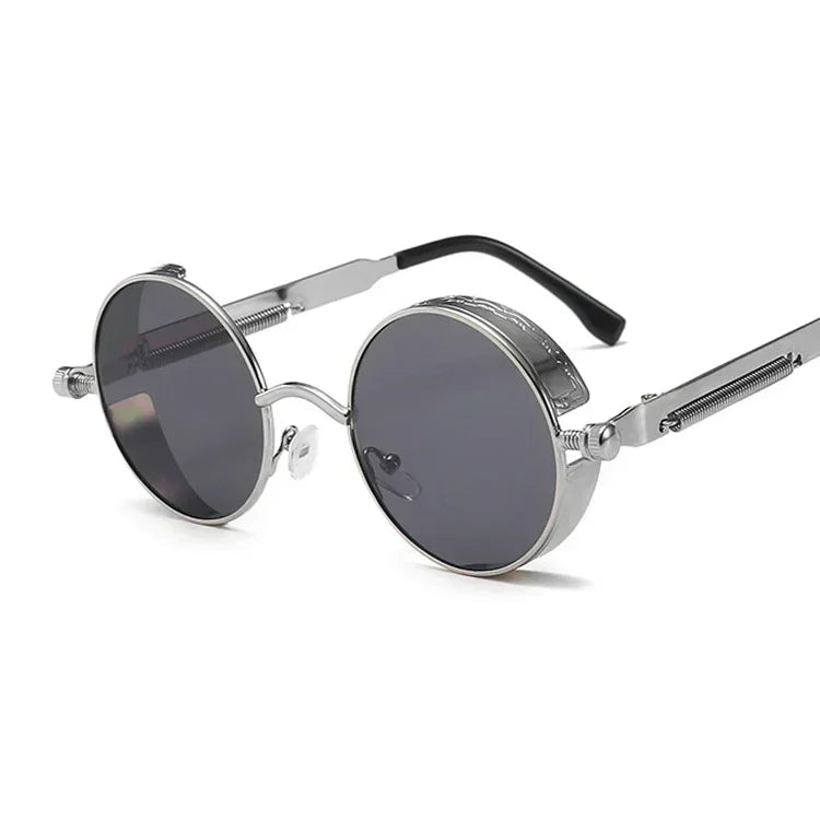 Retro Round Metal Sunglasses with UV400 Protection