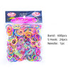 Paquete de 600 bandas elásticas para telar, ganchos y agujas para hacer pulseras.