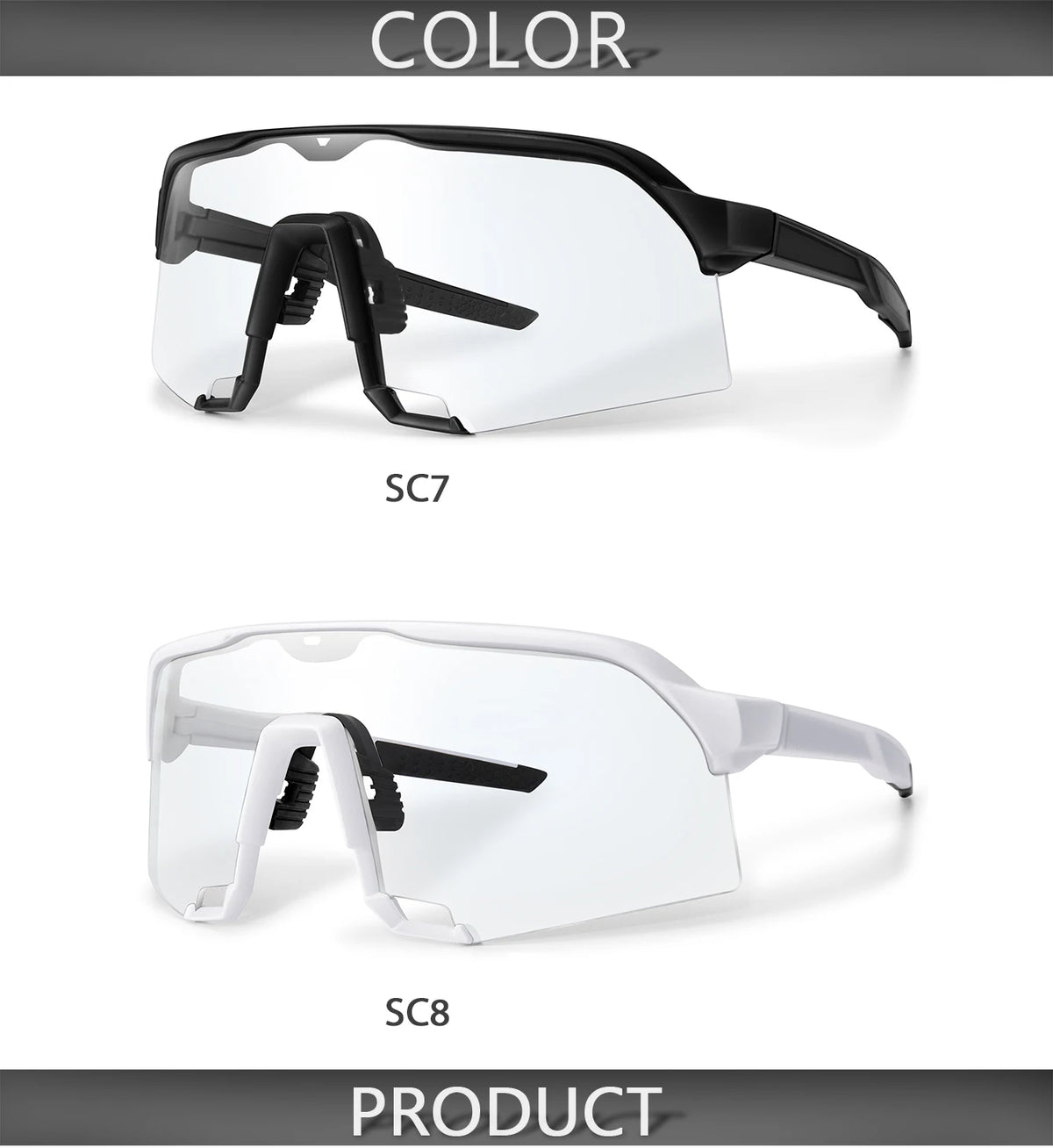 Photochromic Cycling Sunglasses with UV Protection