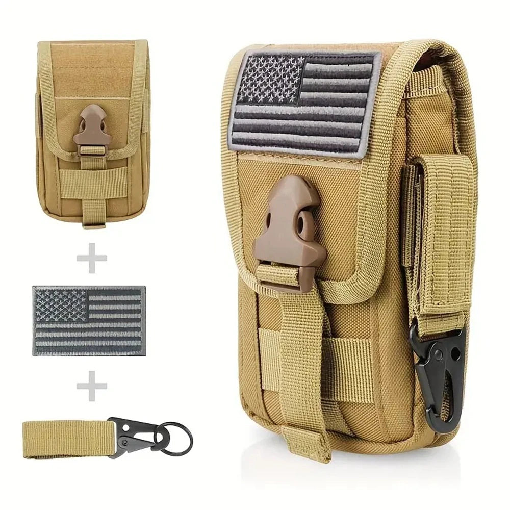 Rugged Tactical Phone Pouch with MOLLE System