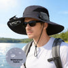 Solar-Powered Cooling Fan Hat with UV Protection