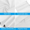 Close-up views of white ice silk sun protection arm sleeves highlighting super elastic fabric, comfortable texture, exquisite