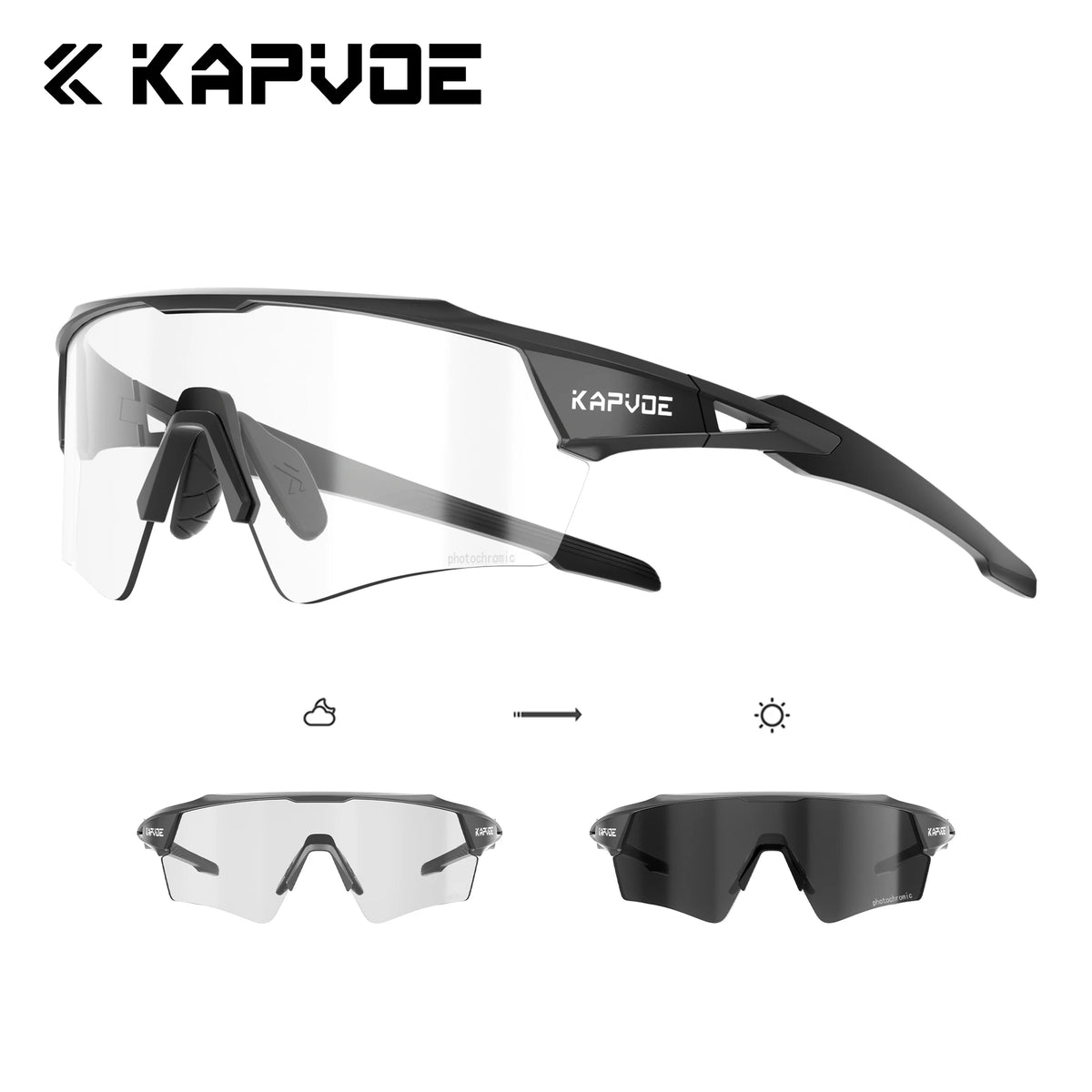 Photochromic Cycling Sunglasses with UV400 Protection