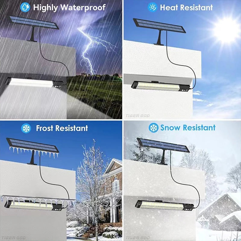 Solar-Powered Motion Sensor Wall Light with Remote Control