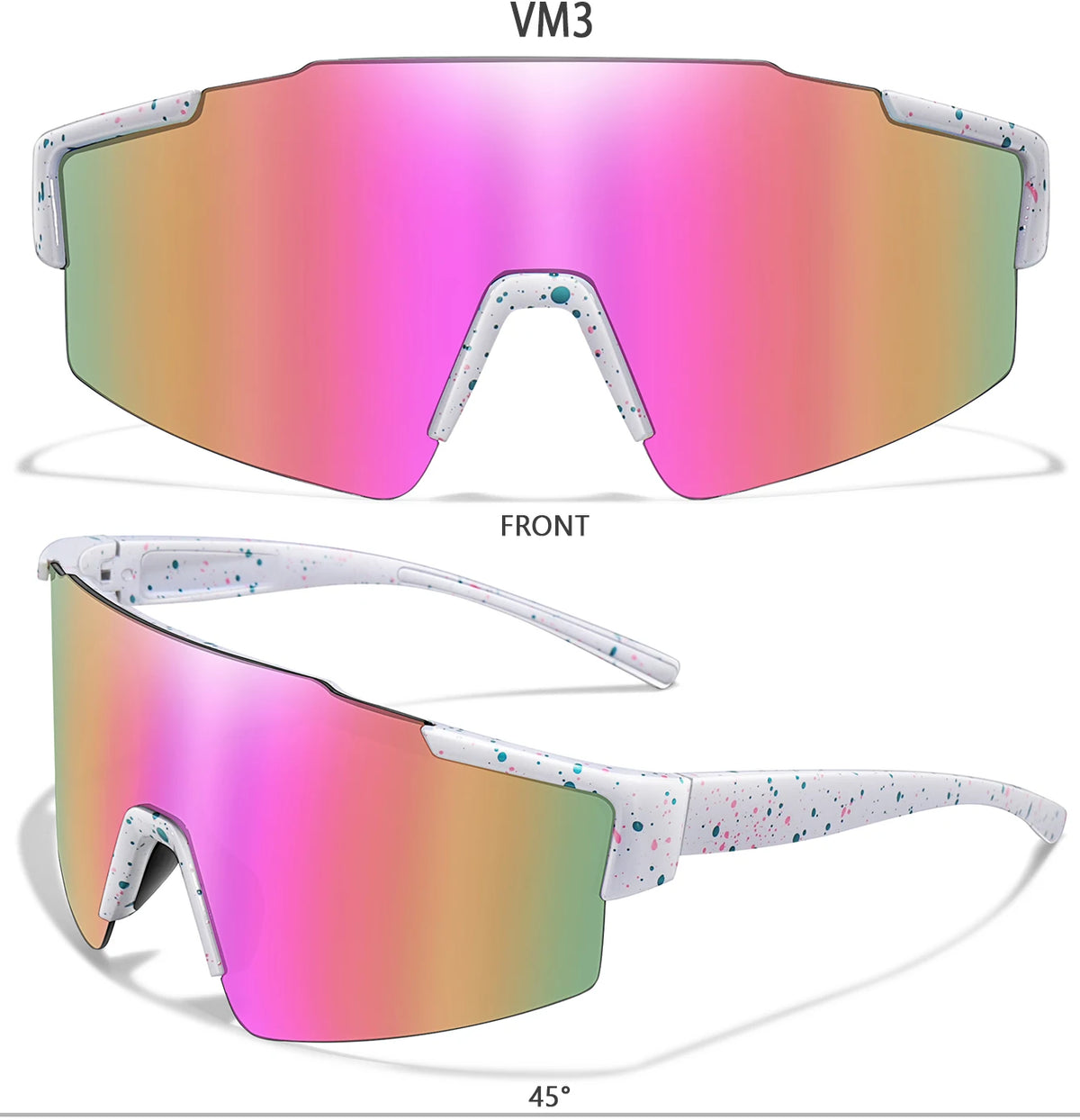 UV400 Polarized Sports Sunglasses (3-Pack)