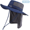 UPF 50+ Sun Protection Bucket Hat with Detachable Neck Flap