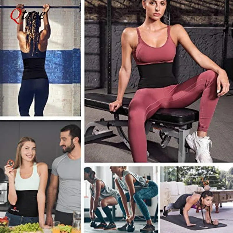 Eine Frau trägt einen pinken Taillenschmaler Korsett bei verschiedenen Fitnessübungen.