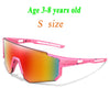 Pink S size UV protection baseball sunglasses with a gradient lens