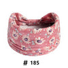 Bandeau en coton stretch floral rose style bohème noué en nœud
