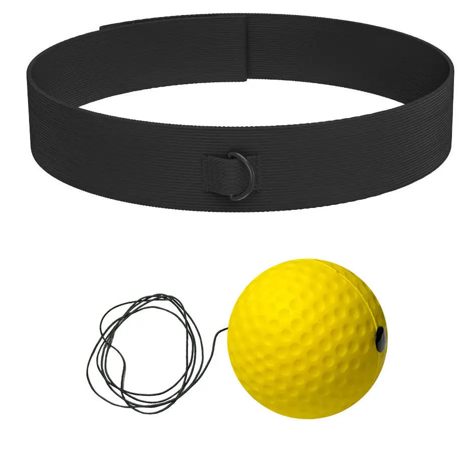 Balle de réaction à vitesse montée sur la tête noire pour l'entraînement physique avec un cordon enroulé