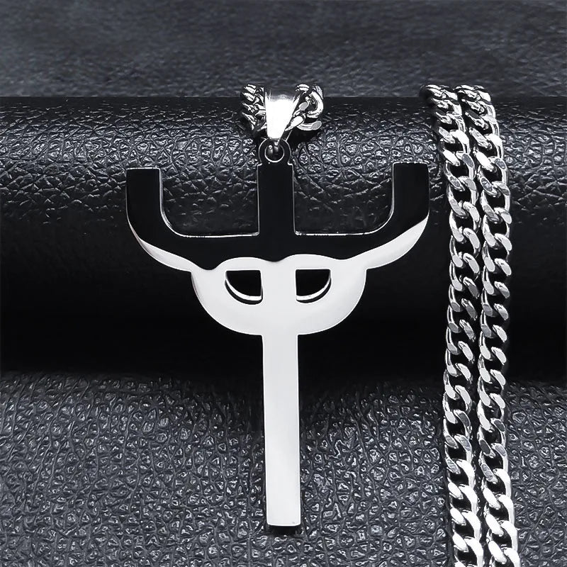 Gothic Stainless Steel Cross Pendant Necklace