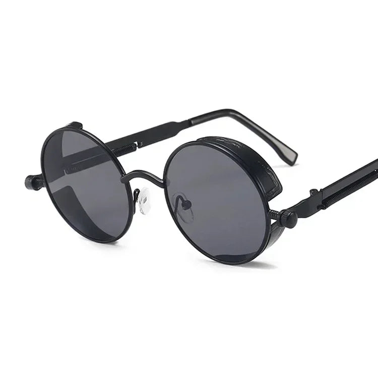 Retro Round Metal Sunglasses with UV400 Protection