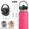 Pinkes flexibles Strohverschlussdeckel für eine Wasserflasche mit Größe und Merkmalen