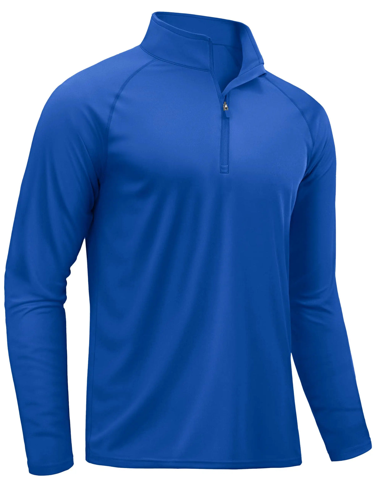 A royal blue men's lightweight UV protection long sleeve shirt shown in a front view.
