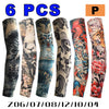 Six packs of black and colorful breathable arm sleeves for UV protection