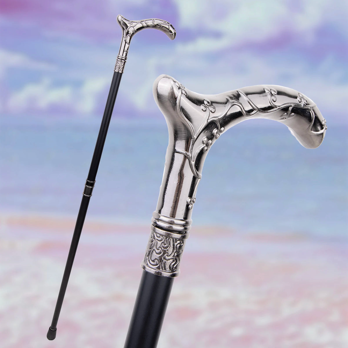 Plum Blossom Decorative Walking Cane with T-Handle